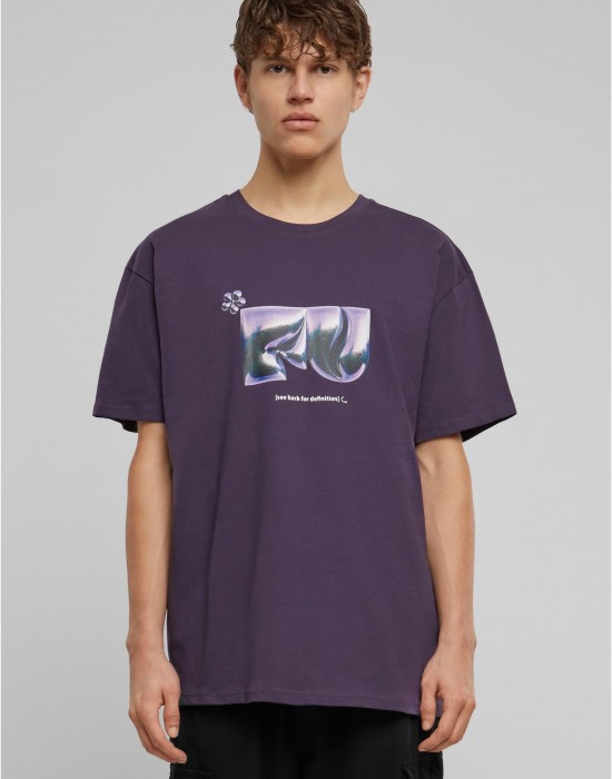 Тениска FU Heavy Oversize Tee purplenight XXL Тениска FU Heavy Oversize Tee purplenight XXL