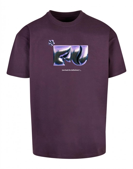 Тениска FU Heavy Oversize Tee purplenight XXL Тениска FU Heavy Oversize Tee purplenight XXL