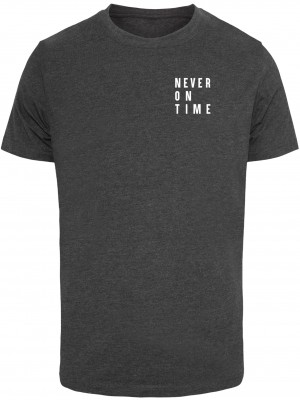 Тениска Never On Time Tee charcoal XXL