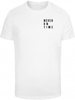 Тениска Never On Time Tee white XXL
