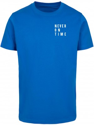 Тениска Never On Time Tee cobalt blue XXL