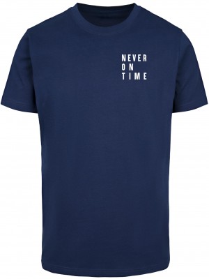 Тениска Never On Time Tee light navy XXL