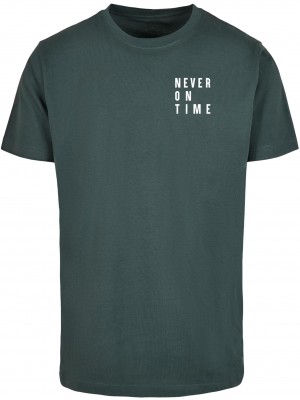 Тениска Never On Time Tee bottlegreen XXL