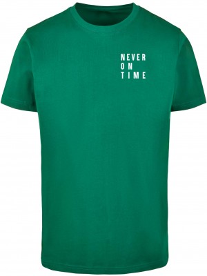 Тениска Never On Time Tee forest green XXL