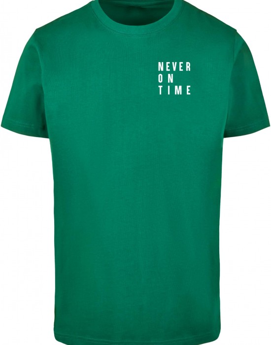 Тениска Never On Time Tee forest green XXL