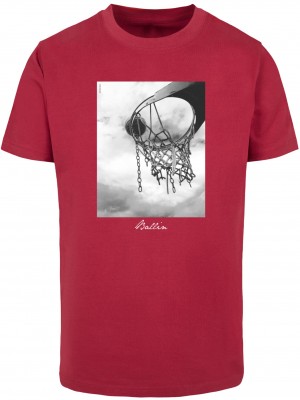 Тениска Ballin 2.0 Tee burgundy XXL