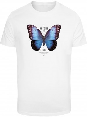 Тениска Become the Change Butterfly Tee white XXL