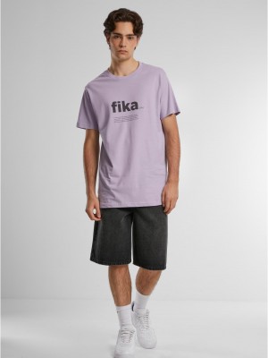 Тениска Fika Definition T-Shirt Round Neck lilac 5XL