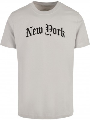 Тениска New York Wording Tee lightasphalt XXL