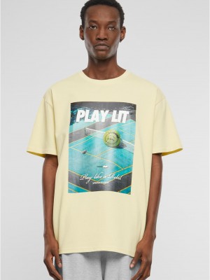 Тениска PlayLit Heavy Oversize Tee softyellow XXL