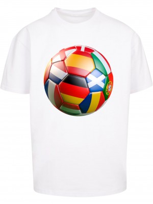 Тениска Football's Coming Home Europe Tour Oversize Tee white XXL