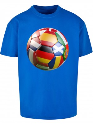 Тениска Football's Coming Home Europe Tour Oversize Tee cobalt blue XXL