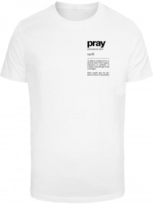Тениска Pray Definition Tee white XXL