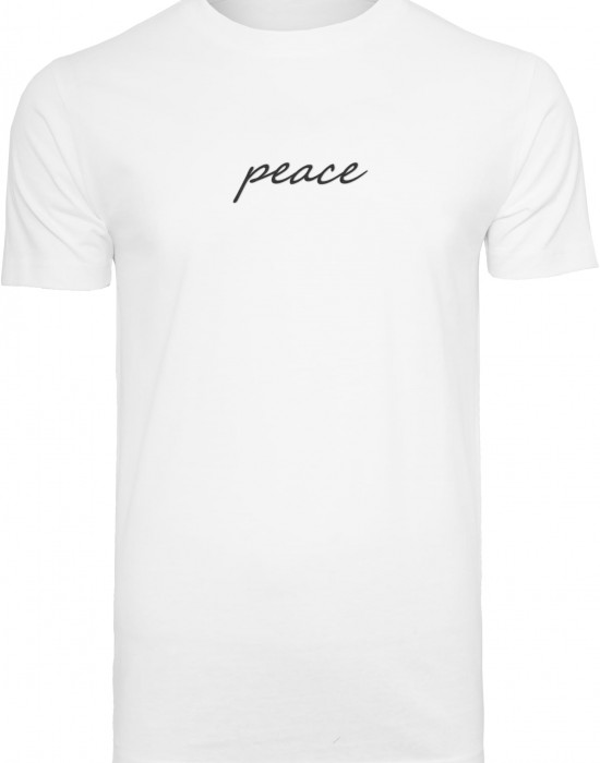 Тениска Peace Wording EMB Tee white XXL