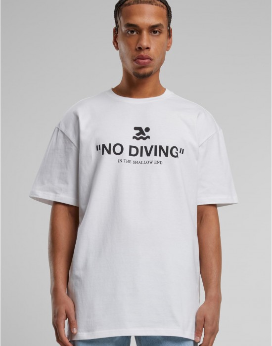 Тениска No Diving Heavy Oversize Tee white XXL Тениска No Diving Heavy Oversize Tee white XXL