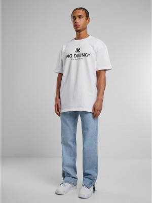 Тениска No Diving Heavy Oversize Tee white XXL