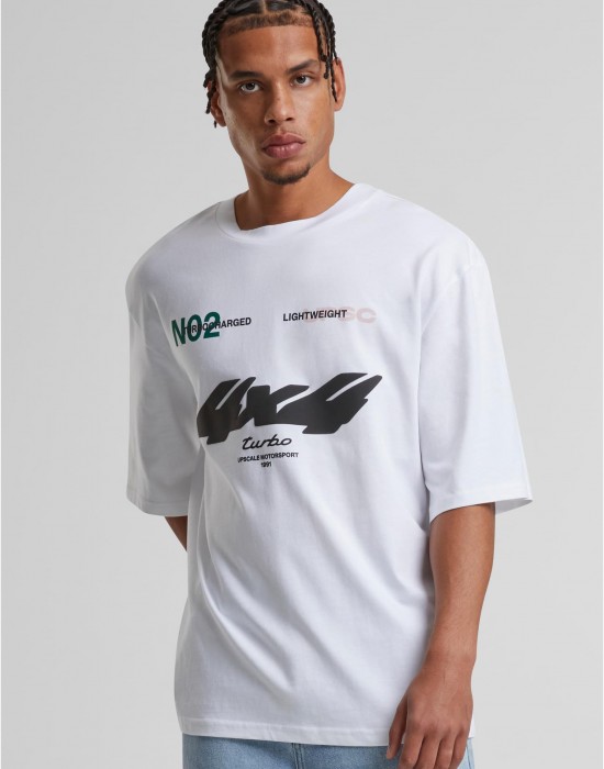 Тениска Motorsport Heavy Oversize Sleeve Tee white XXL Тениска Motorsport Heavy Oversize Sleeve Tee white XXL