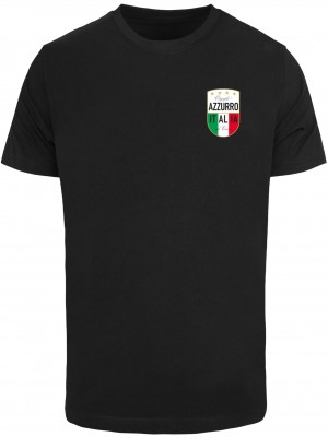 Тениска Azurro Italia Crest Tee black XXL