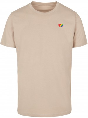 Тениска Double Hearts Pride Tee sand XXL