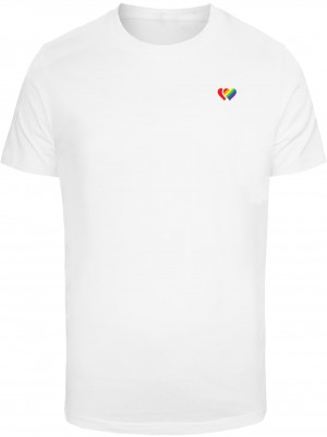 Тениска Double Hearts Pride Tee white XXL