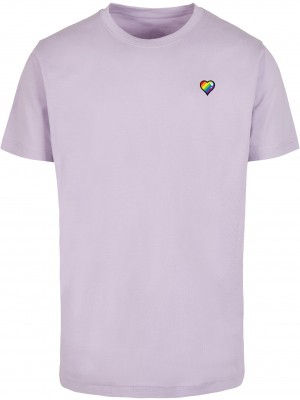 Тениска Glossy Heart Pride Tee lilac XXL