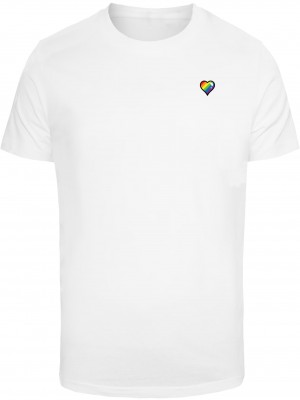 Тениска Glossy Heart Pride Tee white XXL