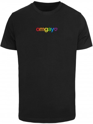Тениска OMGay Rainbow Pride Tee black XXL