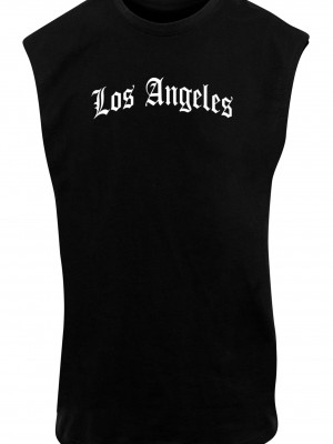 Тениска Los Angeles Wording Sleeveless Tee black XXL