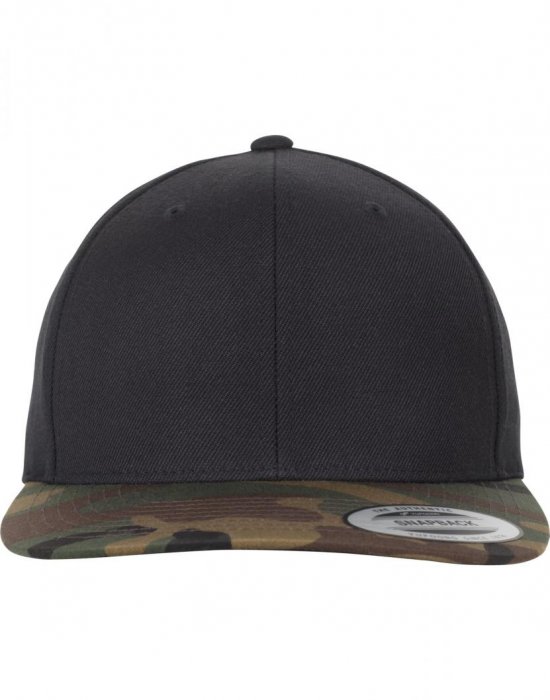 Шапка с козирка в черно Classic Snapback 2-Tone Camo, Urban Classics, Шапки с козирка - Complex.bg