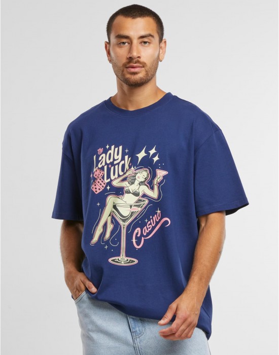 Тениска Lady Luck Oversize Tee darkblue XXL