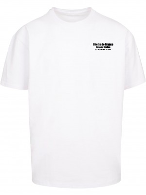 Тениска Ghetto de France Oversize Tee white XXL