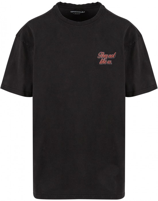Тениска L.A Not Like Us Acidwash Oversize Tee black XXL Тениска L.A Not Like Us Acidwash Oversize Tee black XXL