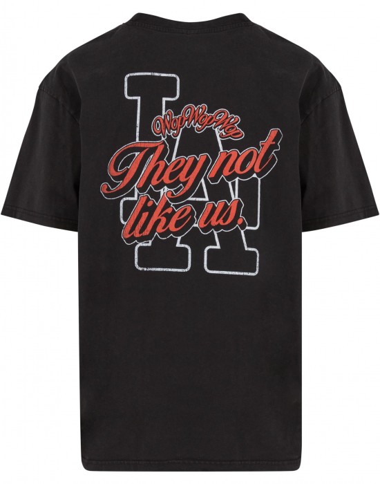 Тениска L.A Not Like Us Acidwash Oversize Tee black XXL Тениска L.A Not Like Us Acidwash Oversize Tee black XXL
