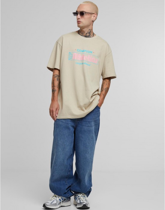 Тениска Compton Athletic Club Oversize Tee sand XXL Тениска Compton Athletic Club Oversize Tee sand XXL