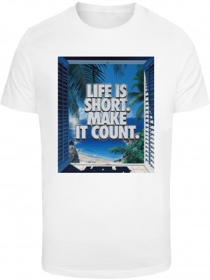 Тениска Life's Short Tee white XXL