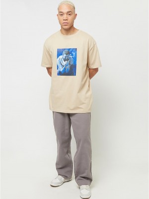 Тениска Post Malone Tracklist Oversize Tee wetsand XXL