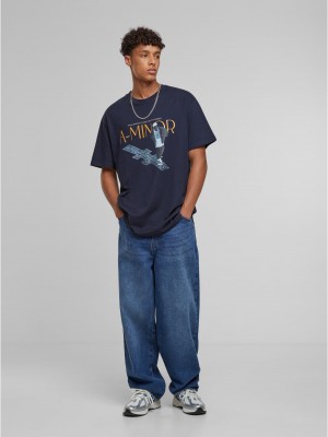 Тениска A-Minor Oversize Tee navy XXL