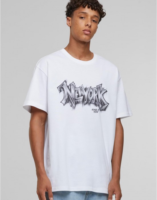 Тениска NY Graffiti Oversize Tee white XXL Тениска NY Graffiti Oversize Tee white XXL