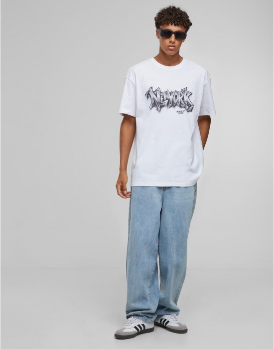 Тениска NY Graffiti Oversize Tee white XXL Тениска NY Graffiti Oversize Tee white XXL