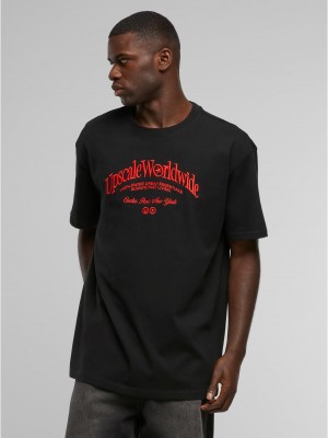 Тениска Upscale World Wide Heavy Oversize Tee black XXL