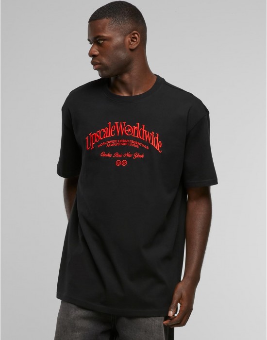 Тениска Upscale World Wide Heavy Oversize Tee black XXL Тениска Upscale World Wide Heavy Oversize Tee black XXL