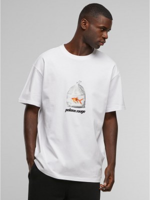 Тениска Poisson Rouge Heavy Oversize Tee white XXL