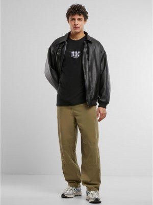 Тениска NYC Old English Wording Patch Tee  black XXL