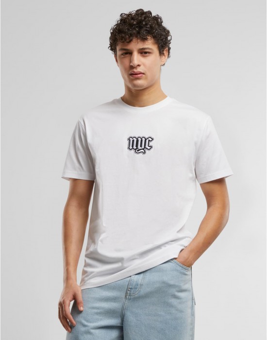Тениска NYC Old English Wording Patch Tee white XXL Тениска NYC Old English Wording Patch Tee white XXL
