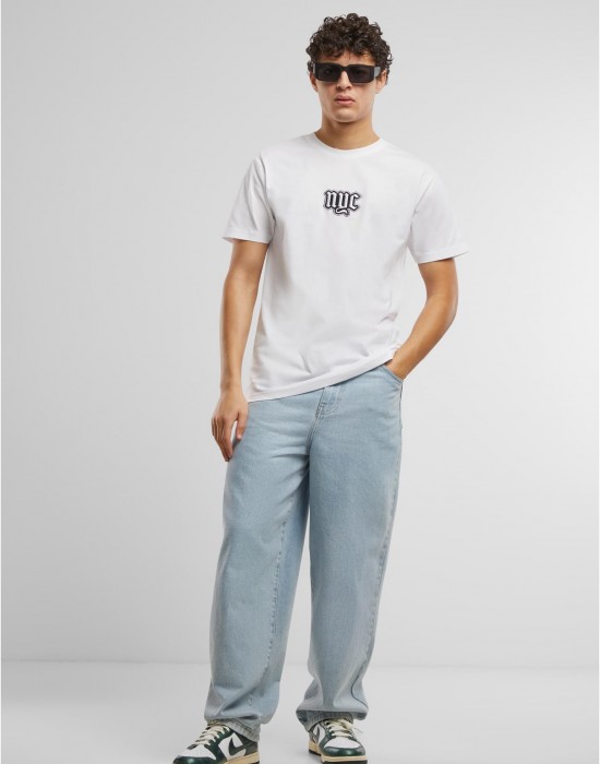 Тениска NYC Old English Wording Patch Tee white XXL Тениска NYC Old English Wording Patch Tee white XXL