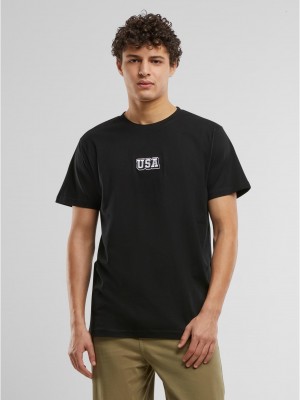 Тениска USA College Wording Patch Tee black XXL