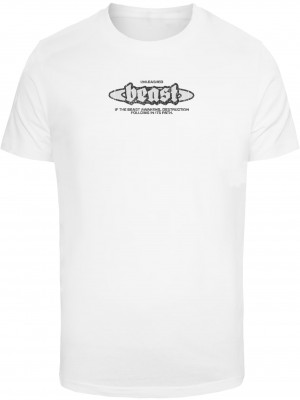 Тениска Unleashed Beast Wording Tee white XXL Тениска Unleashed Beast Wording Tee white XXL