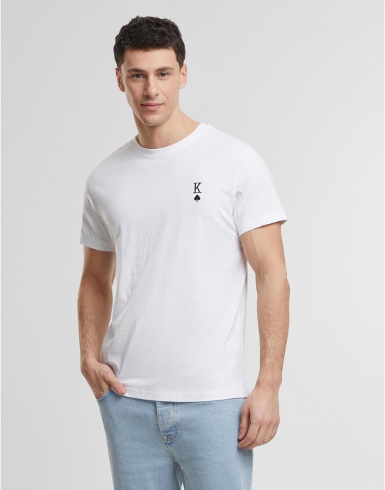 Тениска King Card EMB Tee white XXL Тениска King Card EMB Tee white XXL