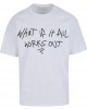 Тениска It All Works Out Wording Oversize Tee white XXL Тениска It All Works Out Wording Oversize Tee white XXL