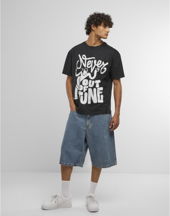 Тениска Never Out Of Tune Oversize Tee black XXL Тениска Never Out Of Tune Oversize Tee black XXL